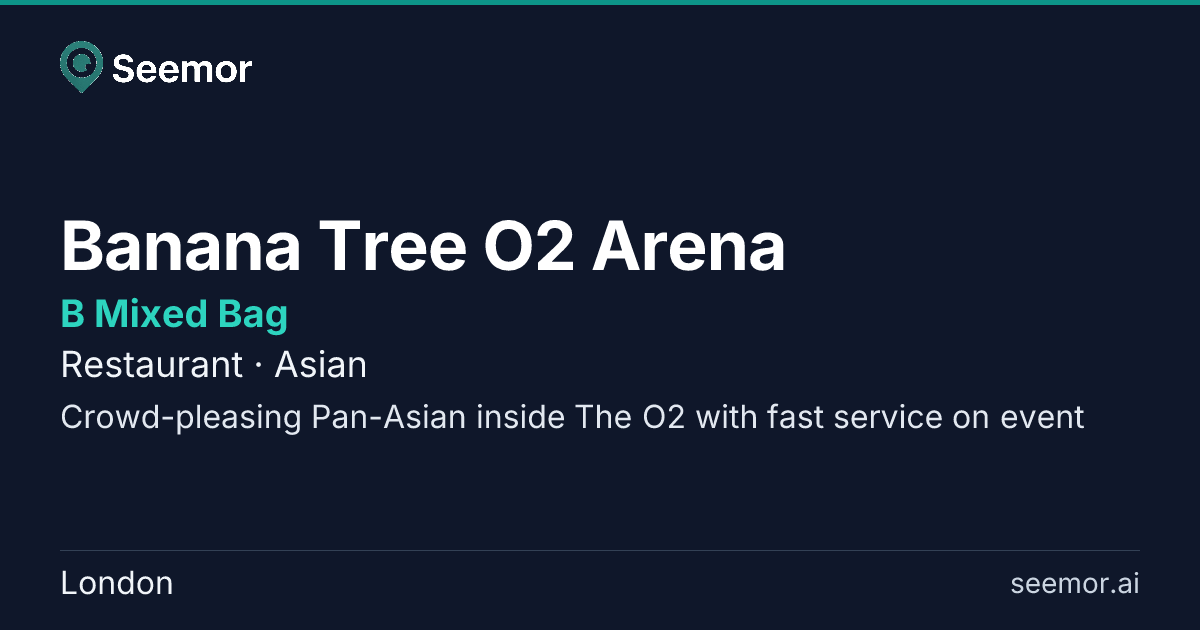 Banana Tree O2 Arena — B | Seemor